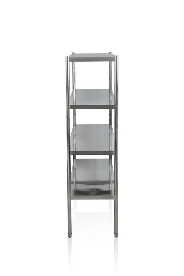 GastroHero Standregal Edelstahl Lagerregal 200x50 Gastro Regal 4 Böden 180 cm Bild 3