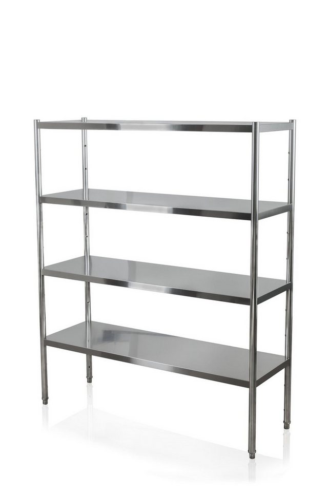 GastroHero Standregal Edelstahl Lagerregal 200x50 Gastro Regal 4 Böden 180 cm Bild 4