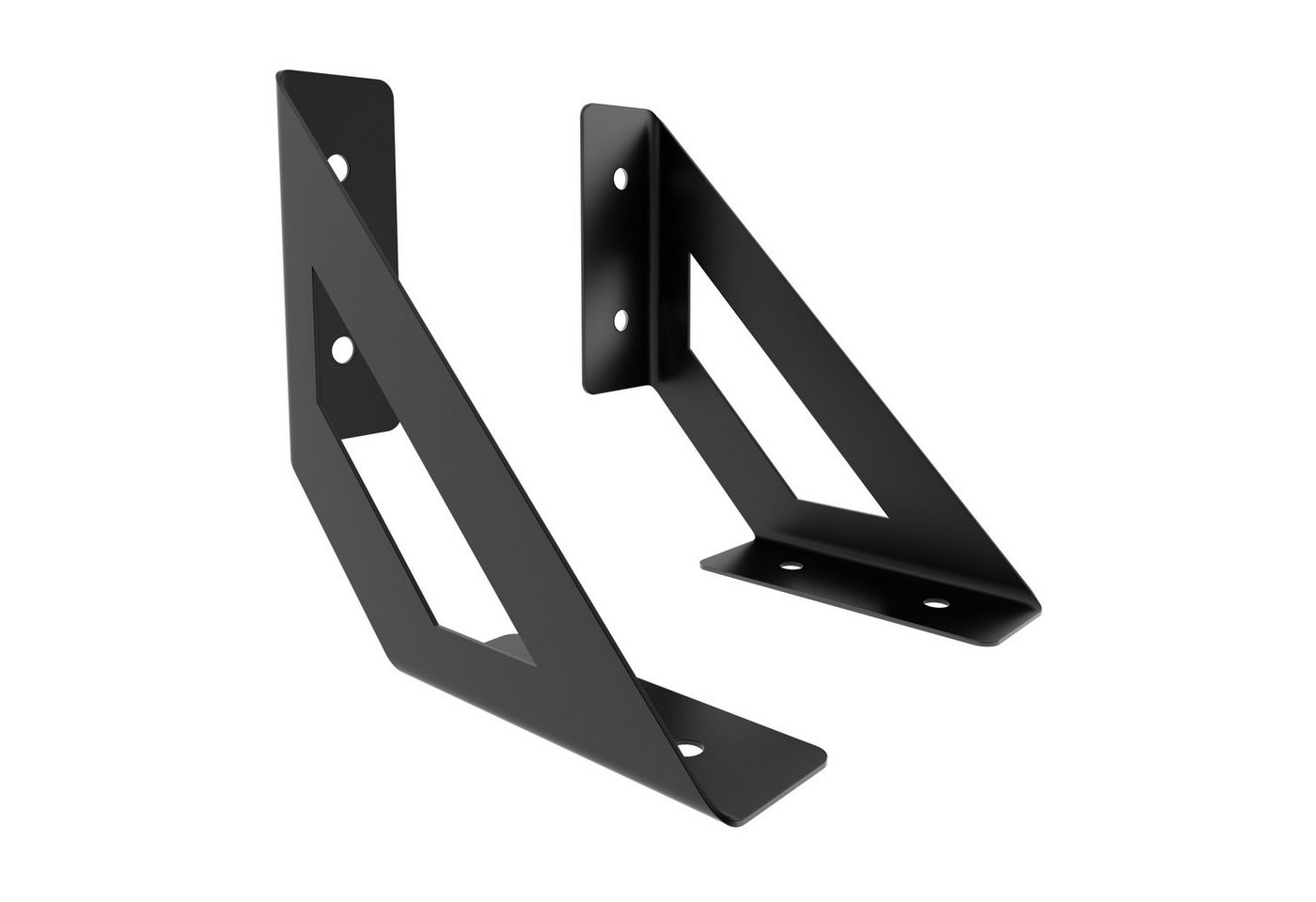 sossai® Wandregalhalter 2er Set Design Regalträger Truss in Schwarzmatt, 2-tlg. Bild 5