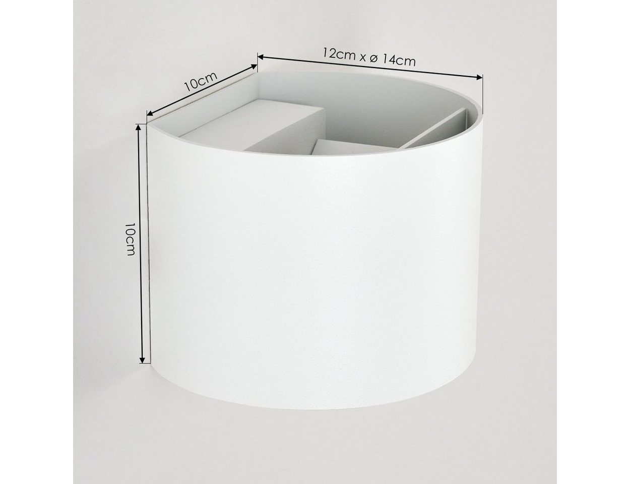 hofstein Außen-Wandleuchte Wandleuchte aus Metall in Weiß, LED fest integriert, 3000 Kelvin, Up & Down, Lichteffekte (einstellbar), LED 6 Watt, 308 Lumen Bild 2