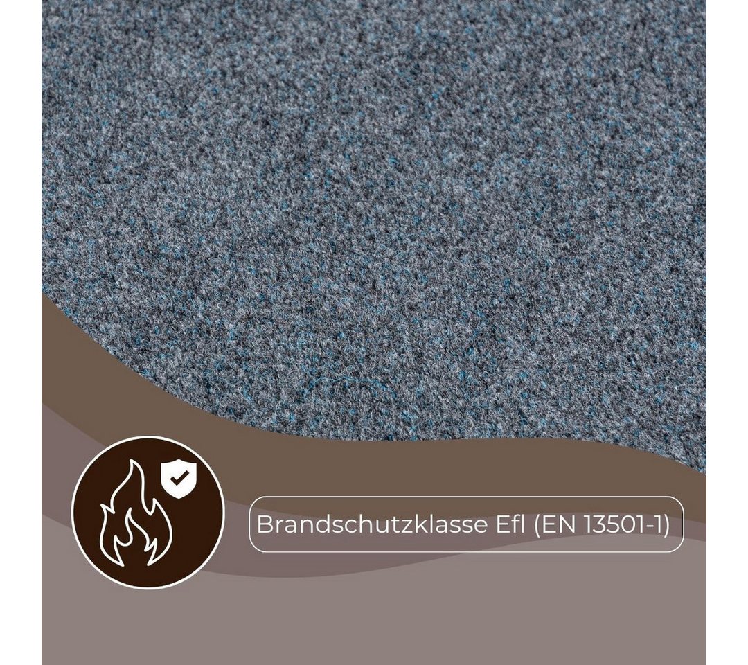 Mazovia Kunstrasen Mazovia Kunstrasen mit Noppen Grau Anthrazit Rasenteppich Meterware, 100 x 100 cm, witterungsbeständig