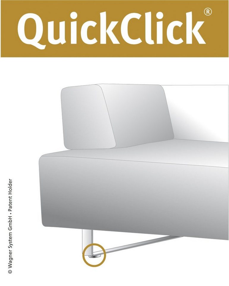 WAGNER design yourself Klick-Gleiter QuickClick® Stuhlgleiter Kunststoffgleiter I 4er-Set zum Anschrauben I 4x Basis + 8x Schraube + 4x Gleiteinsatz austauschbar - Kunststoff HYPER - Einsatz 32 x 15 mm - Made in DE