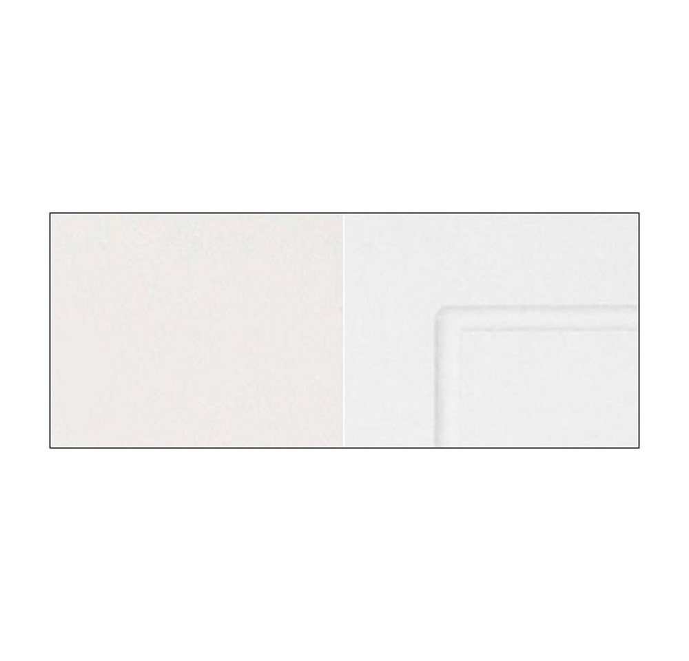 Feldmann-Wohnen Klapphängeschrank Kvantum (1-türig, 1 Fach, Türanschlag oben, Soft-Close, 1-St., Fronten mit dekorativen Fräsungen und leicht abgerundeten Ecken) 90x36cm weiß - weiß matt (Q-W4BS/90) Bild 4