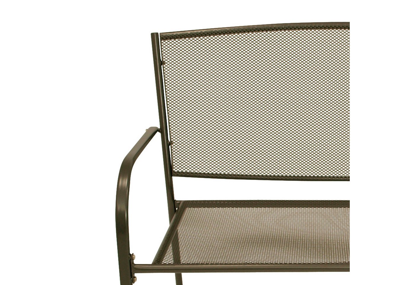 TPFGarden Gartenbank GLASGOW (Outdoor Bank - Holzbank 2-Sitzer - Stahlbank, Metallbank aus Streckmetall anthrazitgrau), Hochwertige Bank mit den Maßen (BxHxT): 110 x 88 x 59 cm