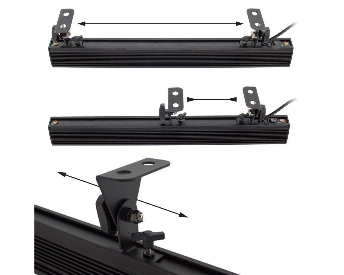 SATISFIRE Discolicht UV50LED BAR 9x3W Schwarzlicht UV LED Bar 50cm schwenkbar, UV Schwarzlicht
