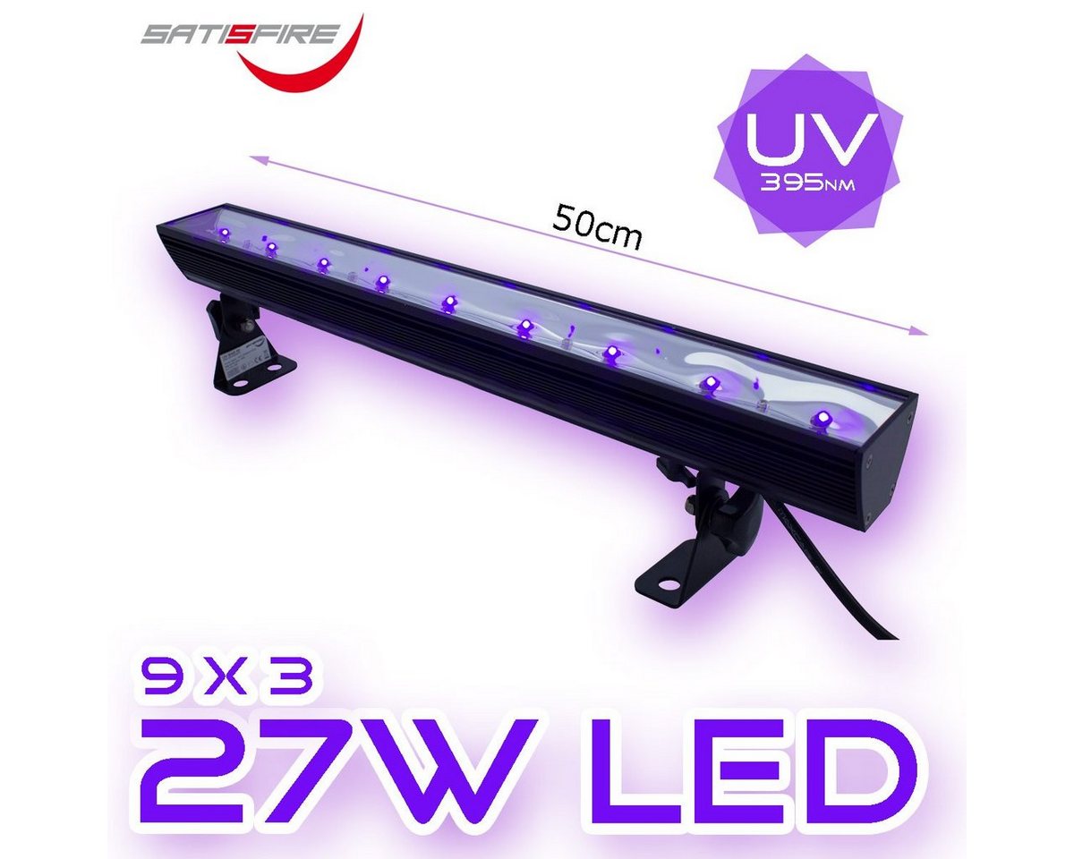 SATISFIRE Discolicht UV50LED BAR 9x3W Schwarzlicht UV LED Bar 50cm schwenkbar, UV Schwarzlicht Bild 4