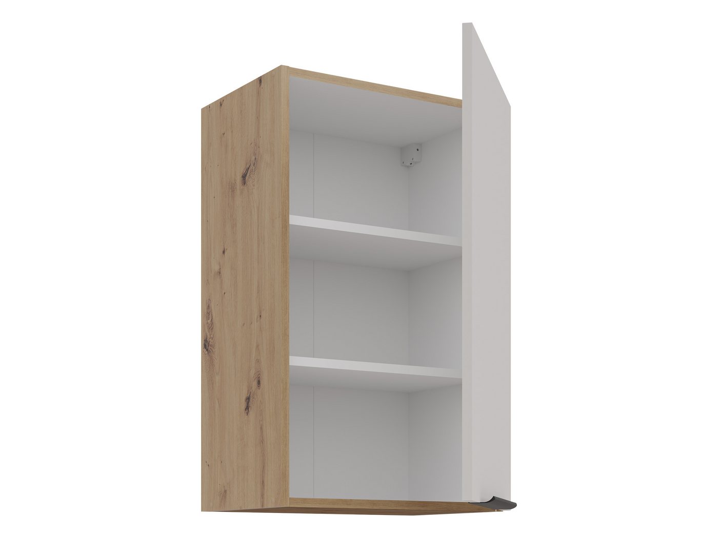 MIRJAN24 Hängeschrank Solea 45 G-72 1F (mit Drehtür) 45x31x72 cm, Metallgriff in der Farbe Schwarz