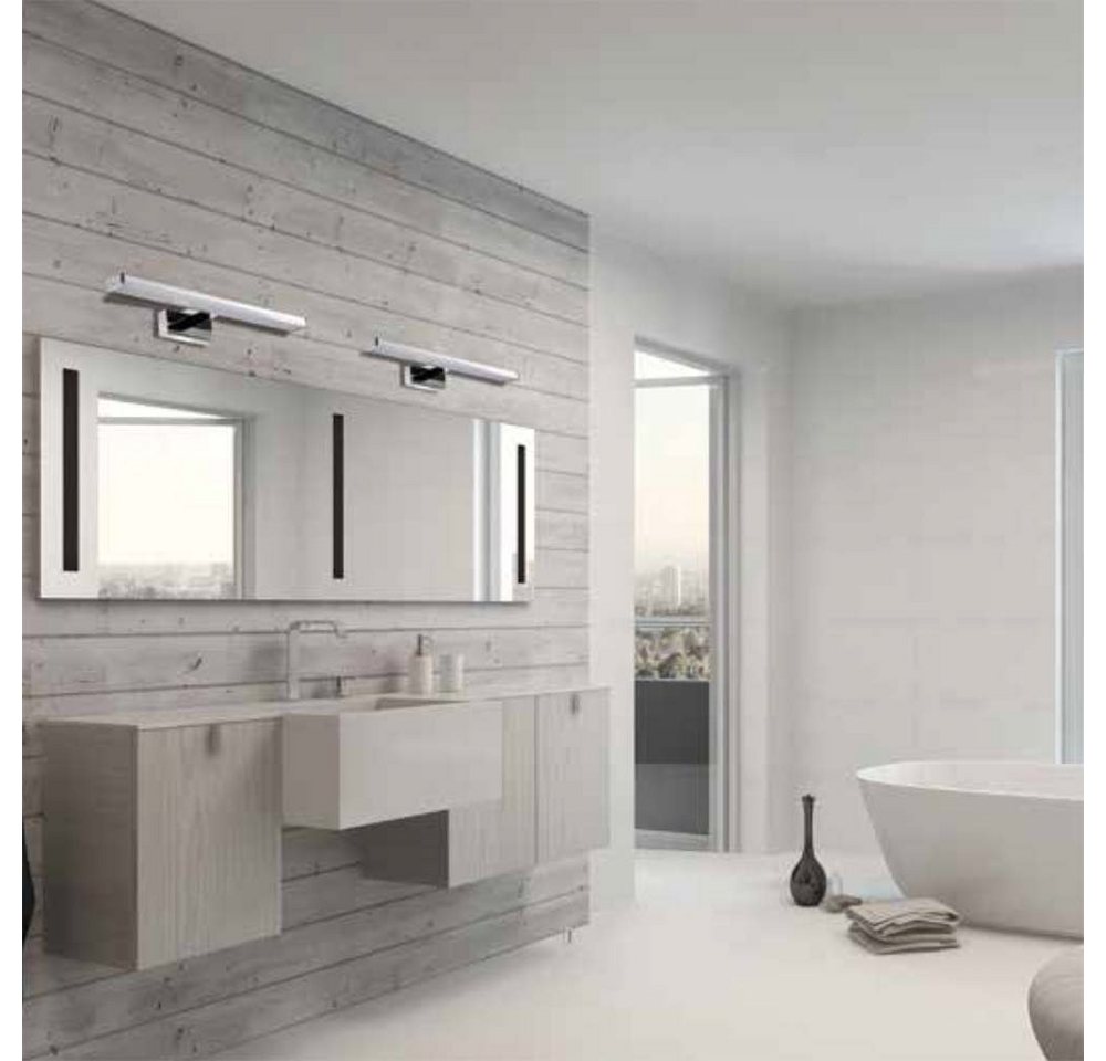 Licht-Trend Wandleuchte LED Spiegel Badleuchte Asto 90cm IP44 970lm 4000K Chrom, Alu-Gebürstet, Neutralweiß