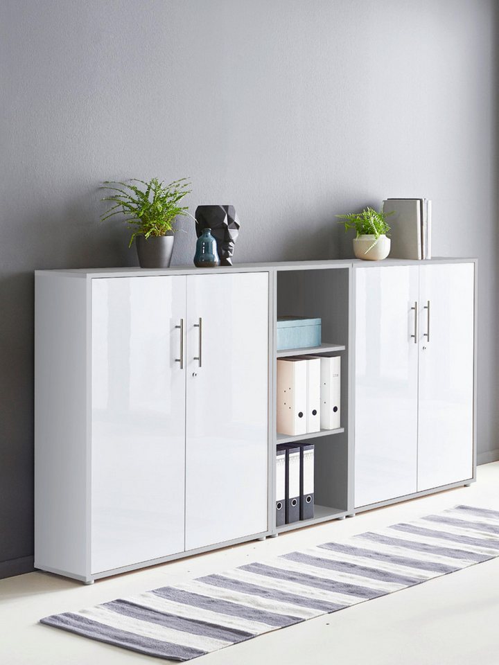 moebel-dich-auf Aktenschrank TABOR 8 (Büroschrank Aktenregal ideal für DIN A4 Ordner, abschließbar Metallgriffe) Made in Germany Bild 3