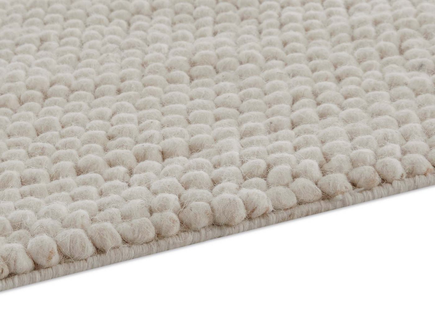 TaraCarpet Wollteppich TaraCarpet Bubble Moderner Schlingenteppich aus reiner Schurwolle, rechteckig, Höhe: 20 mm, Wollteppich braun Wohnzimmer Schlafzimmer Esszimmer Bubble ca 80x150 Bild 2
