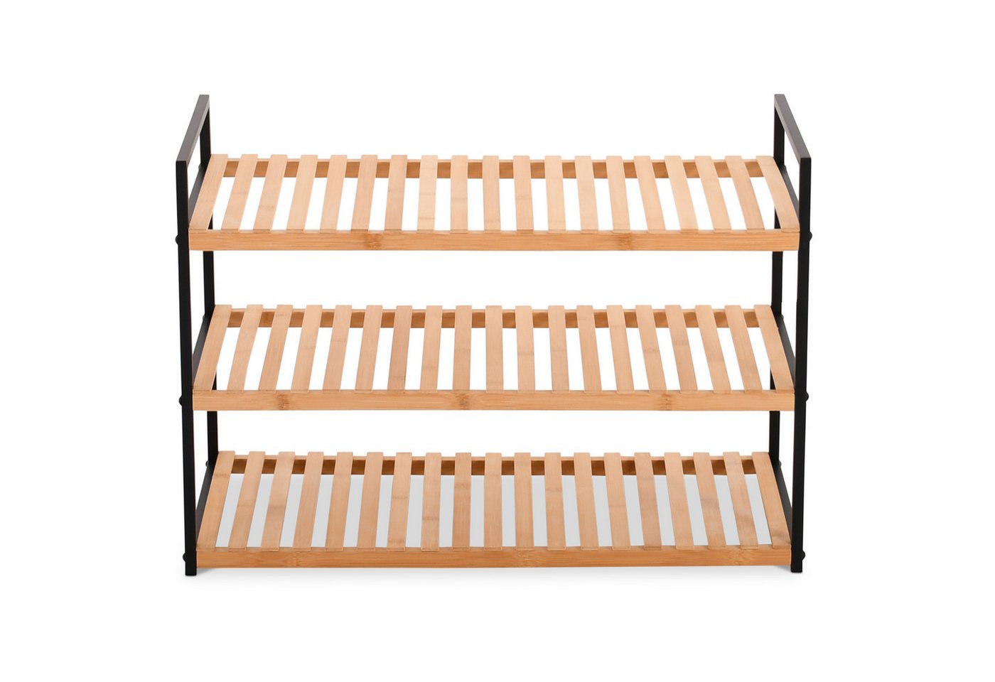 Raburg Schuhregal Schuhablage, Bambus, Kava, 2 Böden, für Flur, Schlafzimmer oder Bad, modernes Design