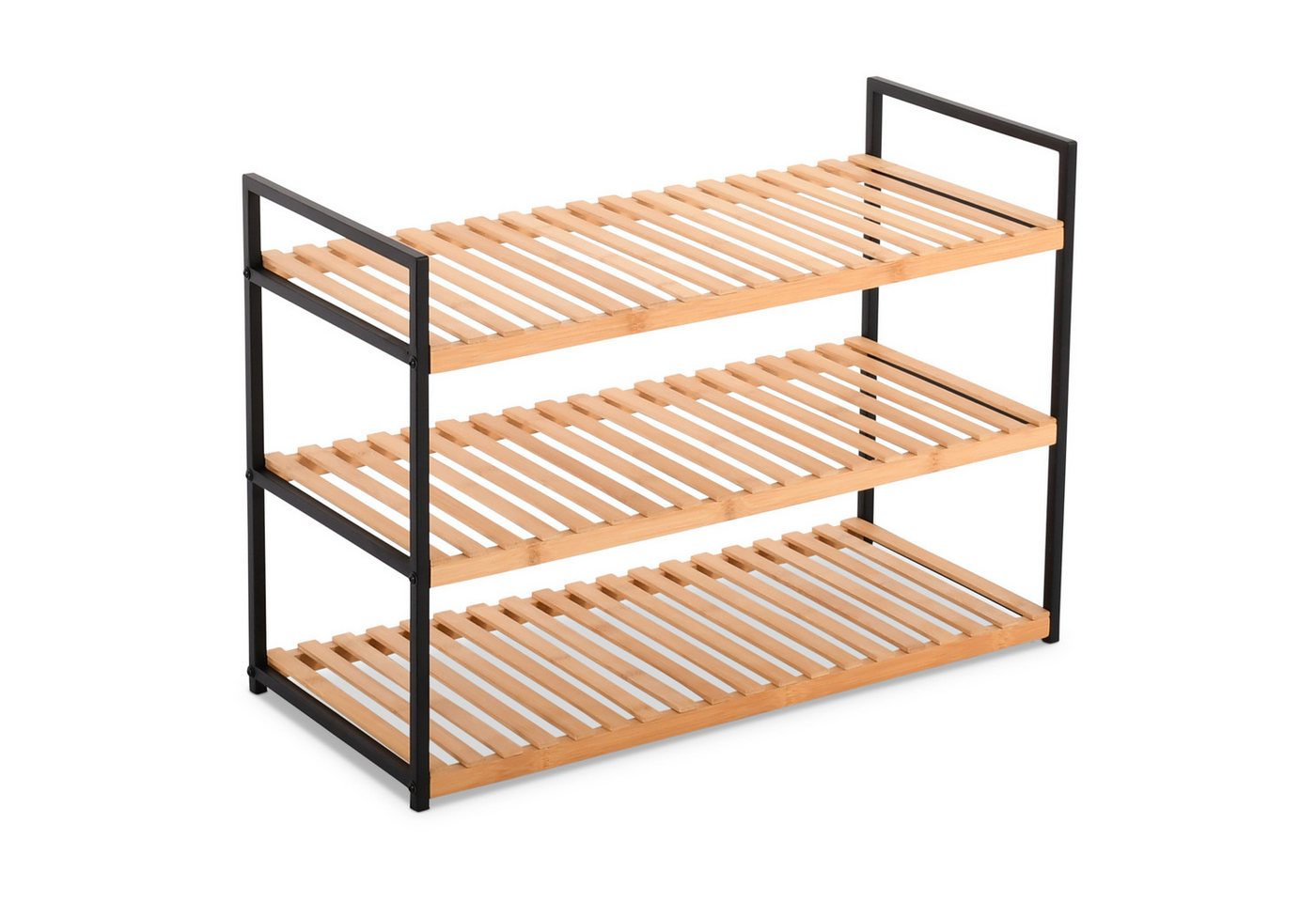 Raburg Schuhregal Schuhablage, Bambus, Kava, 2 Böden, für Flur, Schlafzimmer oder Bad, modernes Design Bild 2