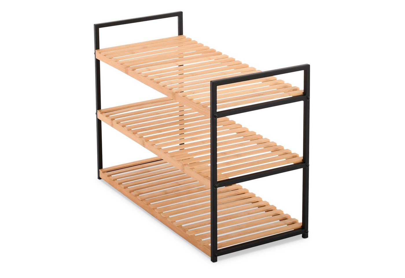 Raburg Schuhregal Schuhablage, Bambus, Kava, 2 Böden, für Flur, Schlafzimmer oder Bad, modernes Design Bild 3