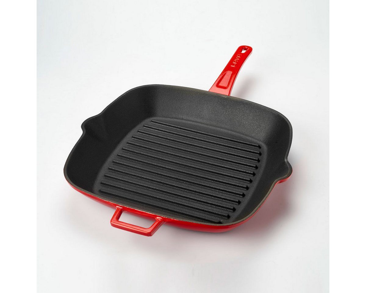 LAVA Grillpfanne LAVA Grillpfanne aus emailliertem Gusseisen, 28 x 28 cm, 2,19 Liter, Gusseisen (1-tlg), emailliertes Gusseisen, backofengeeignet Bild 4