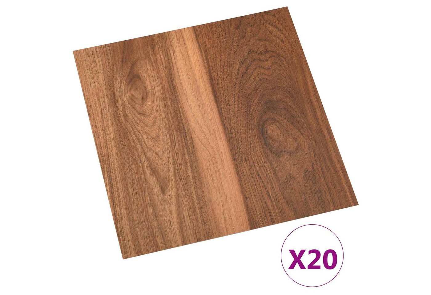 vidaXL Teppichboden Selbstklebende Bodenplanken Holzfarbe 30,5 x 30,5 cm 20 Stk., Quadratisch, Höhe: 0.15 mm Bild 3
