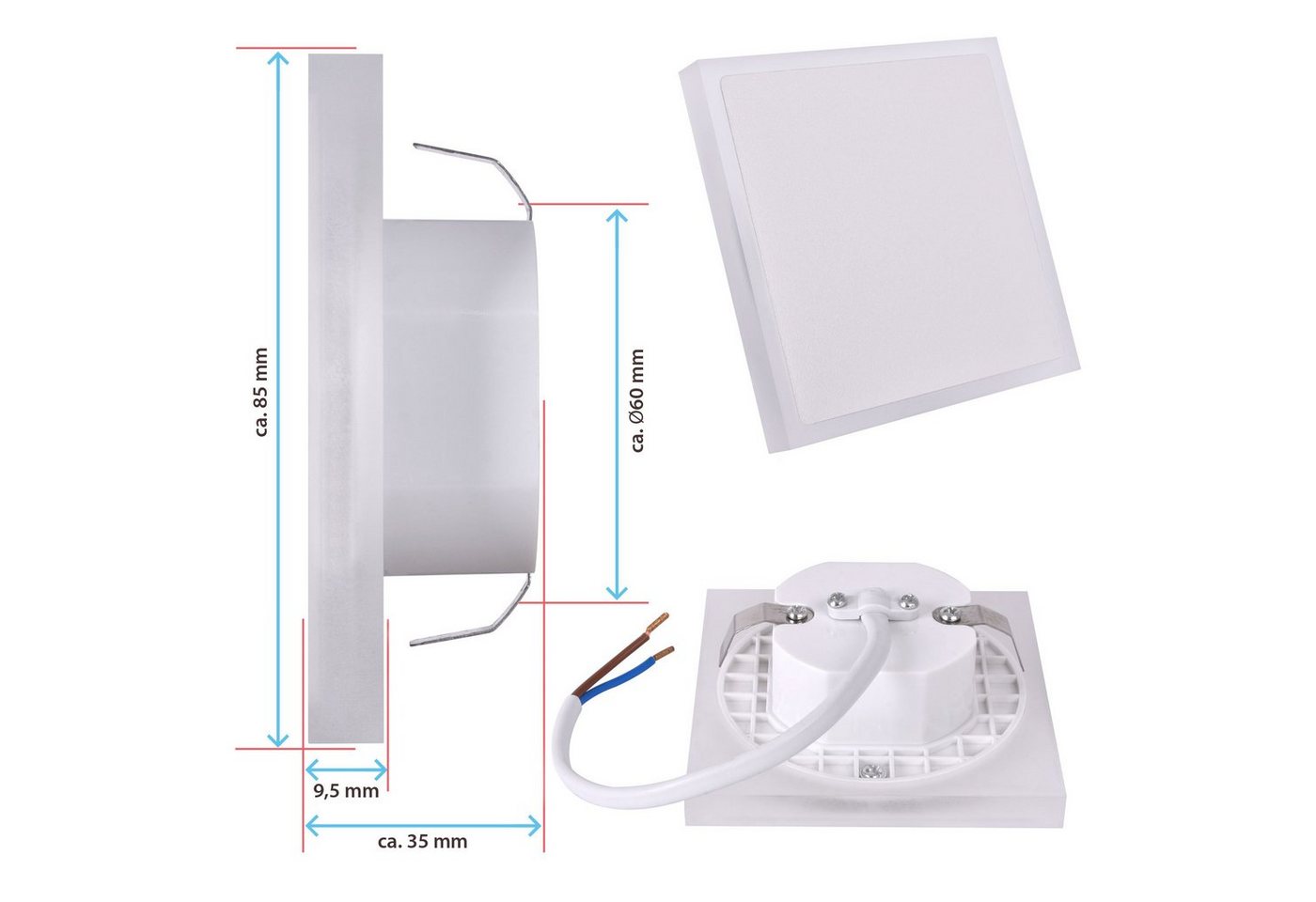 Maxkomfort LED Wandstrahler 6109, LED fest integriert, 300K, Warmweiß, Treppenbeleuchtung Bild 2