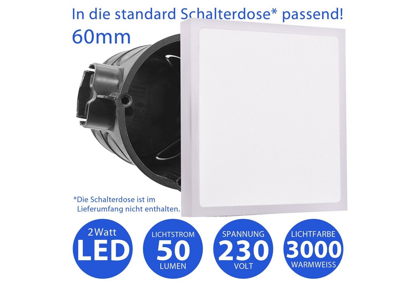 Maxkomfort LED Wandstrahler 6109, LED fest integriert, 300K, Warmweiß, Treppenbeleuchtung Bild 3