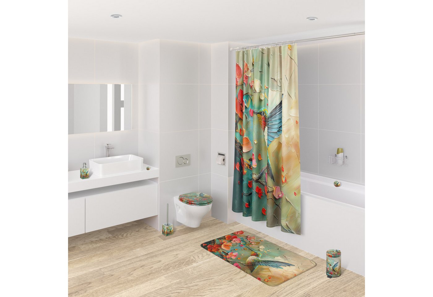 Sanilo Duschvorhang mit Motiv, viele schöne Duschvorhänge zur Auswahl, Breite 180 cm, 100% wasserdicht, Anti-Schimmel-Effekt, hochwertige Qualität Bild 3