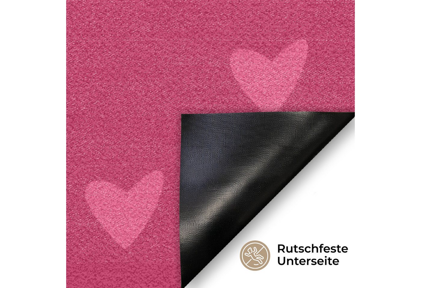 MuchoWow Fußmatte Zuhause ist, wo das Herz ist - Zitat - Pink, Rechteckig, innen Schmutzfangmatte, Tür, Schmutzfänger Flur, Teppich 60x40 cm Bild 5