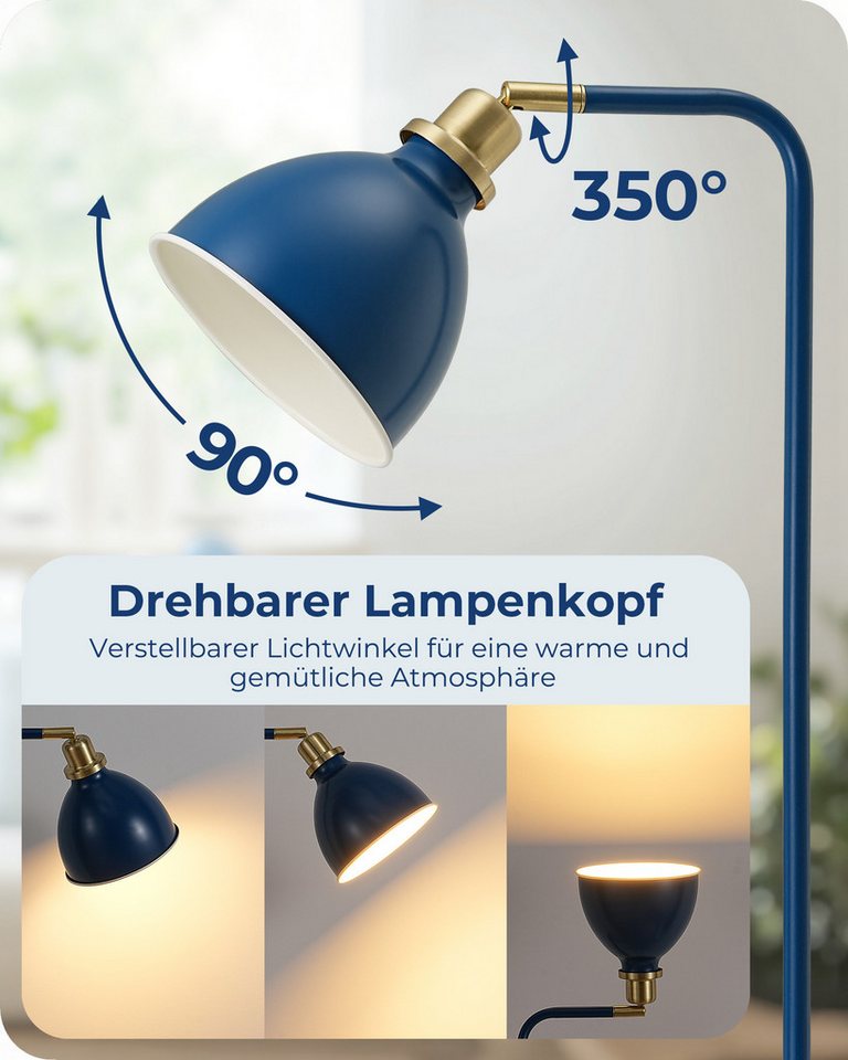 EDISHINE Stehlampe Wohnzimmer, LED wechselbar, warmweiß Bild 2