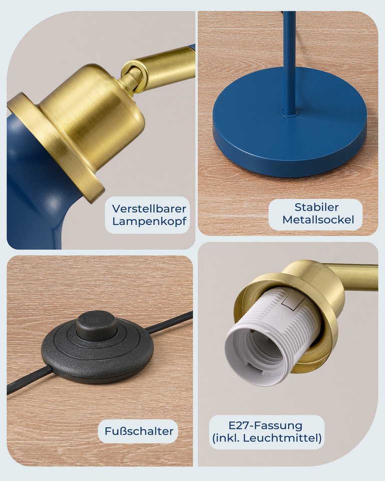 EDISHINE Stehlampe Wohnzimmer, LED wechselbar, warmweiß Bild 5