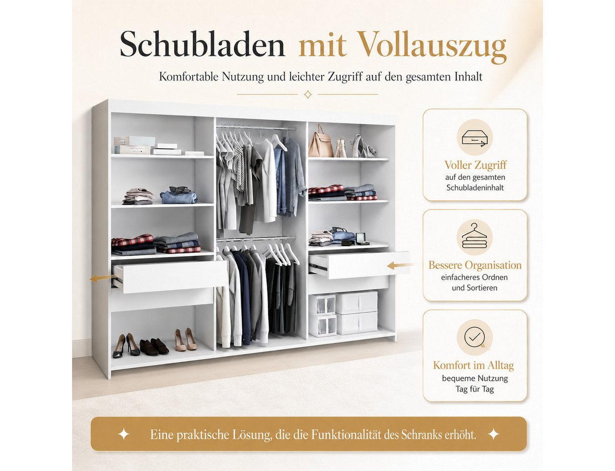 A&J MöbelLand GmbH Schiebetürenschrank VILUNO Moderner 3-türiger Kleiderschrank mit Spiegel (TOP ANGEBOT! Geräumiger Schrank mit einer Breite von 200 cm ideal zur Aufbewahrung von Kleidung und Accessoires. Wählen Sie das ideale Modell für Ihr Schlafzimmer!, TOP PRODUKT) Breite: 200 cm, Höhe: 215 cm, Tiefe: 59,5 cm Bild 4