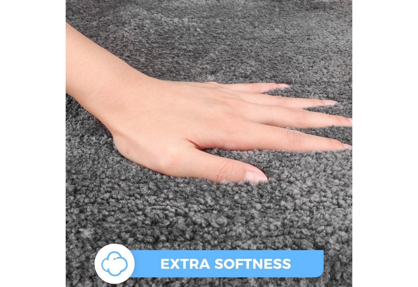 Sentidos Badematte badteppich rutschfest Eleganter Badezimmerteppich, Höhe 20 mm, Polyester, 70x120cm, badematten badläufer badgarnitur badteppiche teppich toilette