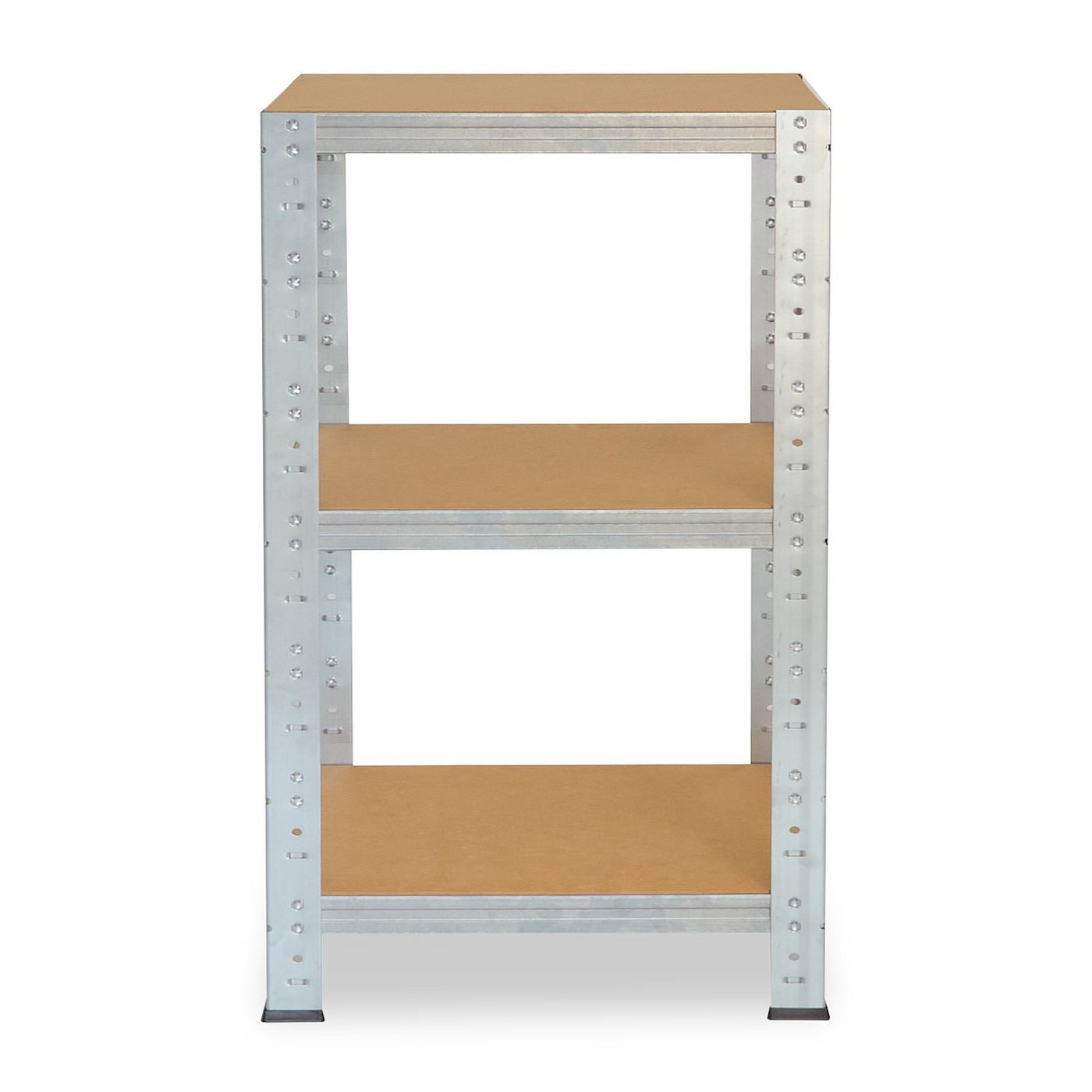 shelfplaza Schwerlastregal HOME, 100x50x50cm verzinkt, 3 Böden, Kellerregal, Garagenregal, Steckregal