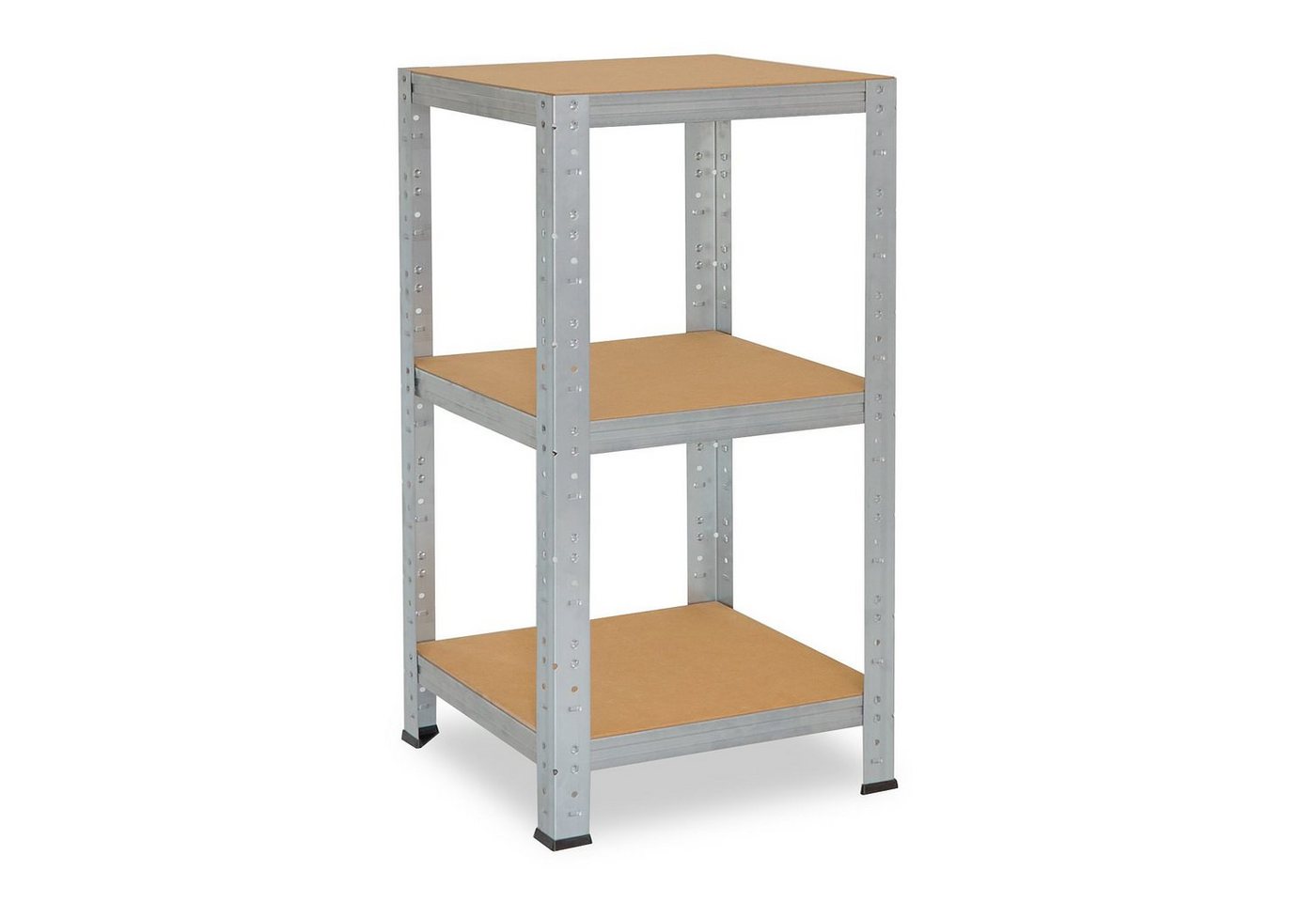 shelfplaza Schwerlastregal HOME, 100x50x50cm verzinkt, 3 Böden, Kellerregal, Garagenregal, Steckregal Bild 3