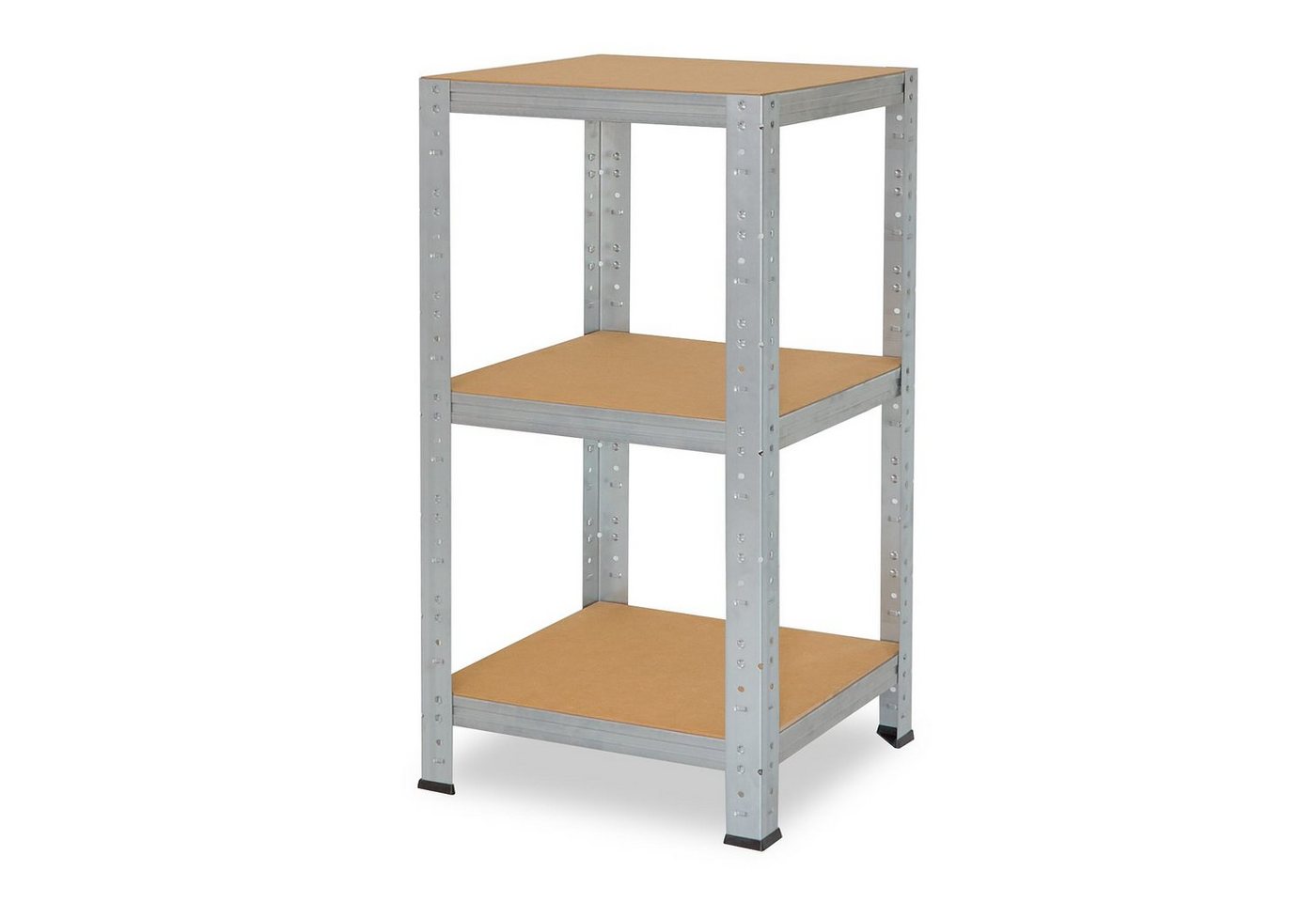 shelfplaza Schwerlastregal HOME, 100x50x50cm verzinkt, 3 Böden, Kellerregal, Garagenregal, Steckregal Bild 5