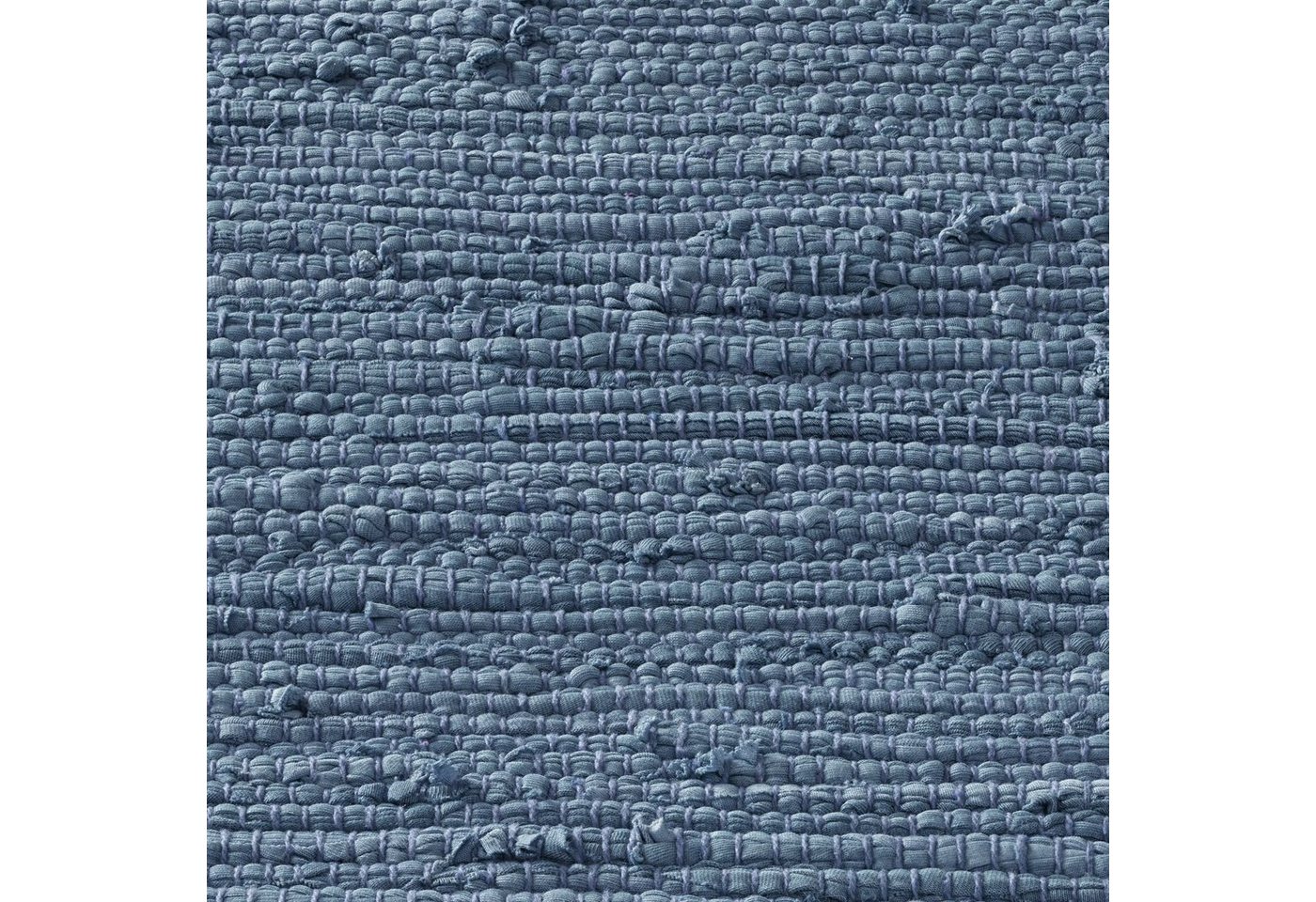 TaCa Home Teppich Handweb Flicken-Teppich Fleckerl, rechteckig, Höhe: 5 mm, Blau - 60 x 120 cm Bild 3