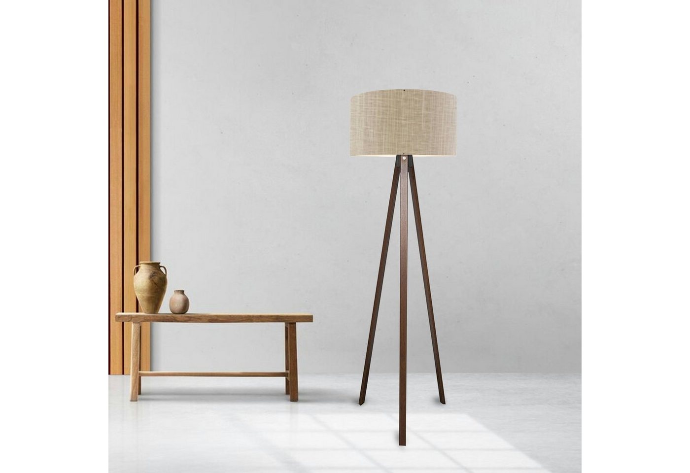 lux.pro Stehlampe, ohne Leuchtmittel, »Newport« Stehleuchte 1 x E27 Hellbraun Bild 2