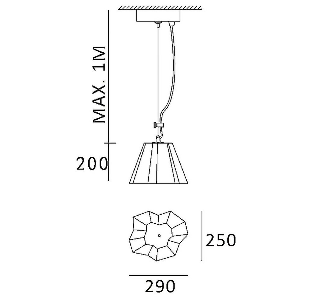 famlights Pendelleuchte Gipspendelleuchte Maria in Weiß E27 max. 40W Bild 3