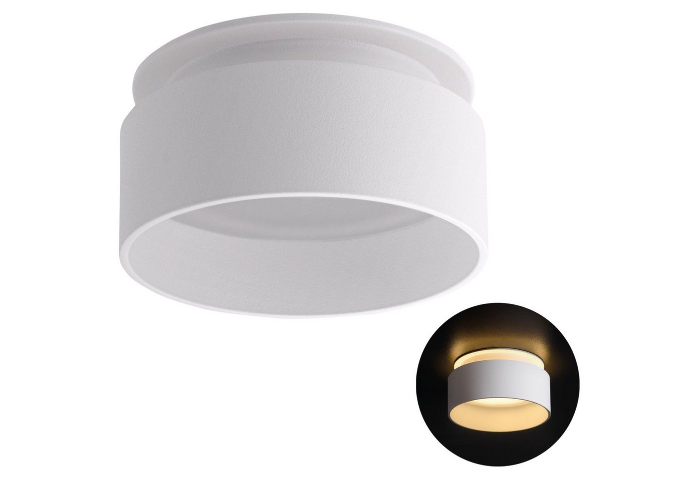 SSC-LUXon LED Aufbaustrahler Design LED Einbaustrahler Sudara weiss rund indirektes Licht mit LED, Neutralweiß, Warmweiß, Tageslichtweiß Bild 4