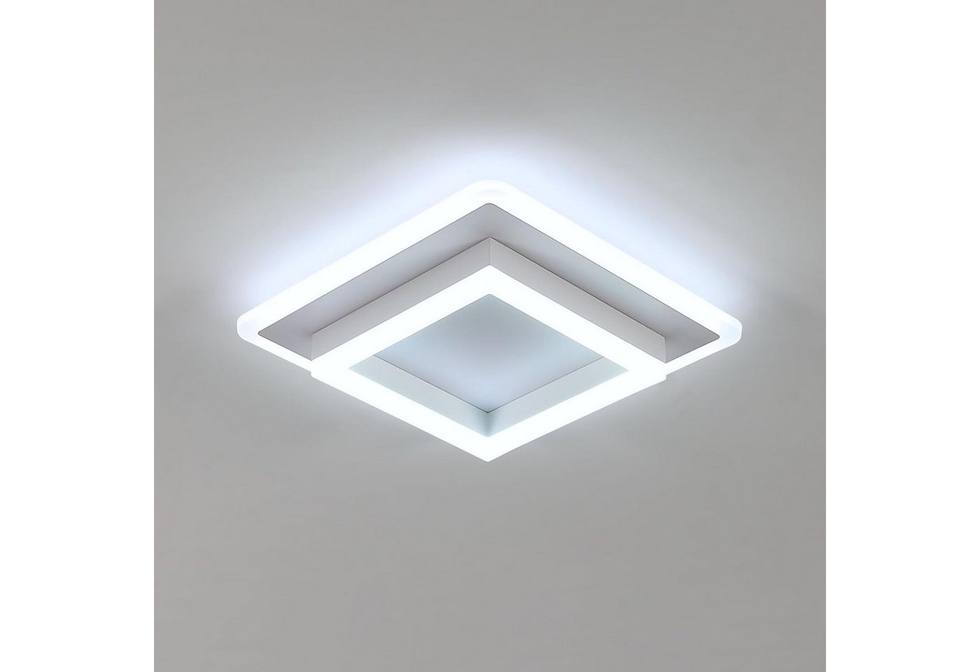 Riserva Deckenleuchten Quadratische LED Deckenleuchte Weiß 30cm 30W 6500K Acryl