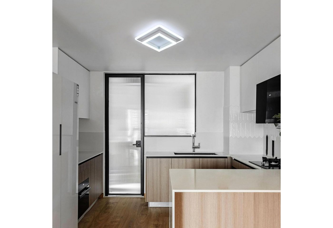 Riserva Deckenleuchten Quadratische LED Deckenleuchte Weiß 30cm 30W 6500K Acryl Bild 4