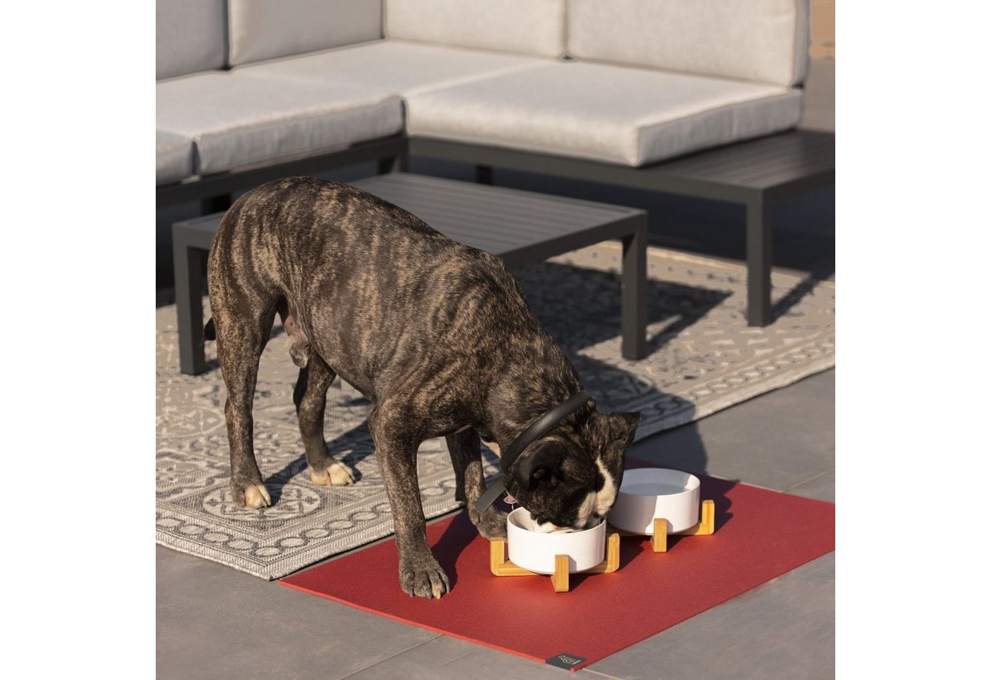 Sanozoo Napfunterlage Öko-Tex & Made in Germany, 2-St., für Hunde & Katzen in Eckig, Rund, Halbrund oder Eckrund Bild 5