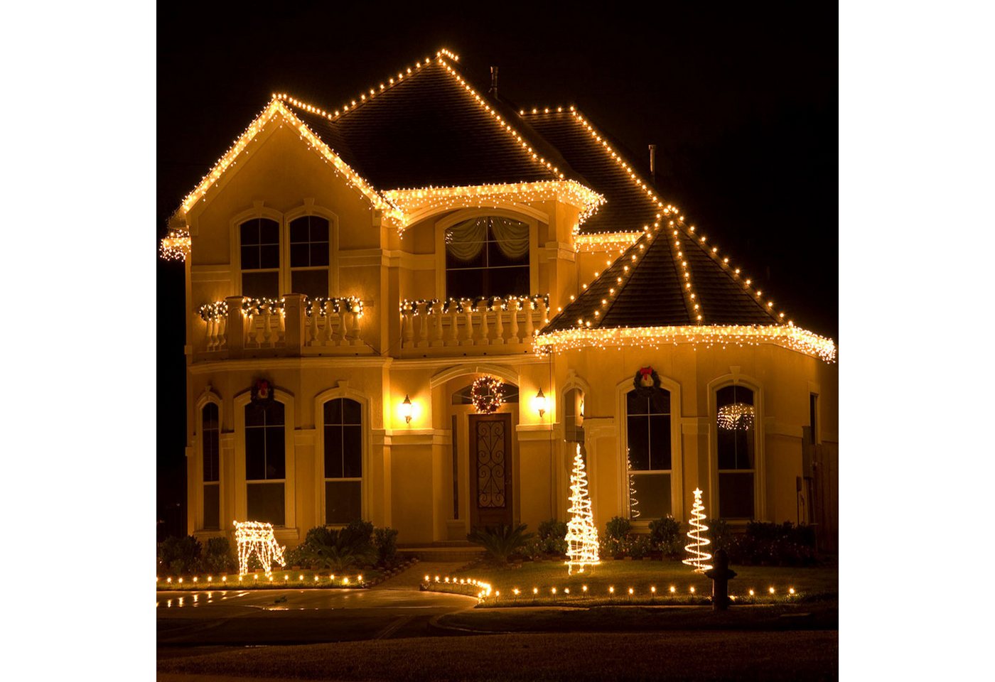 Lapamax LED-Lichterkette LED-Lichterkette Vorhanglichte,LED Lichtervorhang,mit Fernbedienung, Timer,5M/10M/15M,8 Modi,für Weihnachten Party Bild 3