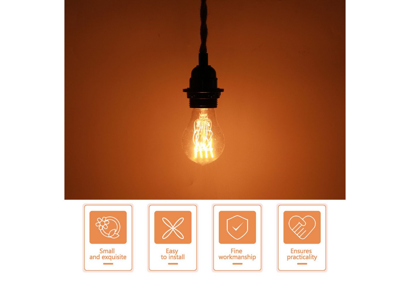 BlingBin Pendelleuchte mit Stecker, Lampenfassung E27 mit Kabel 4,5 Meter, DIY-Dekorationen, ohne Leuchtmittel, DIY Hängelampe für Schlafzimmer, für Lampenaufhängung E27 fassung Bild 2