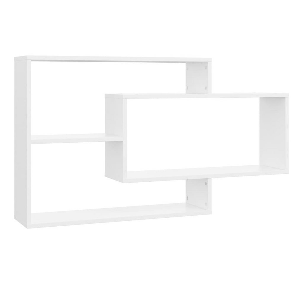 furnicato Wandregal Weißes Wandregalset aus Holzwerkstoff 104x20x58,5 cm, 1-tlg.