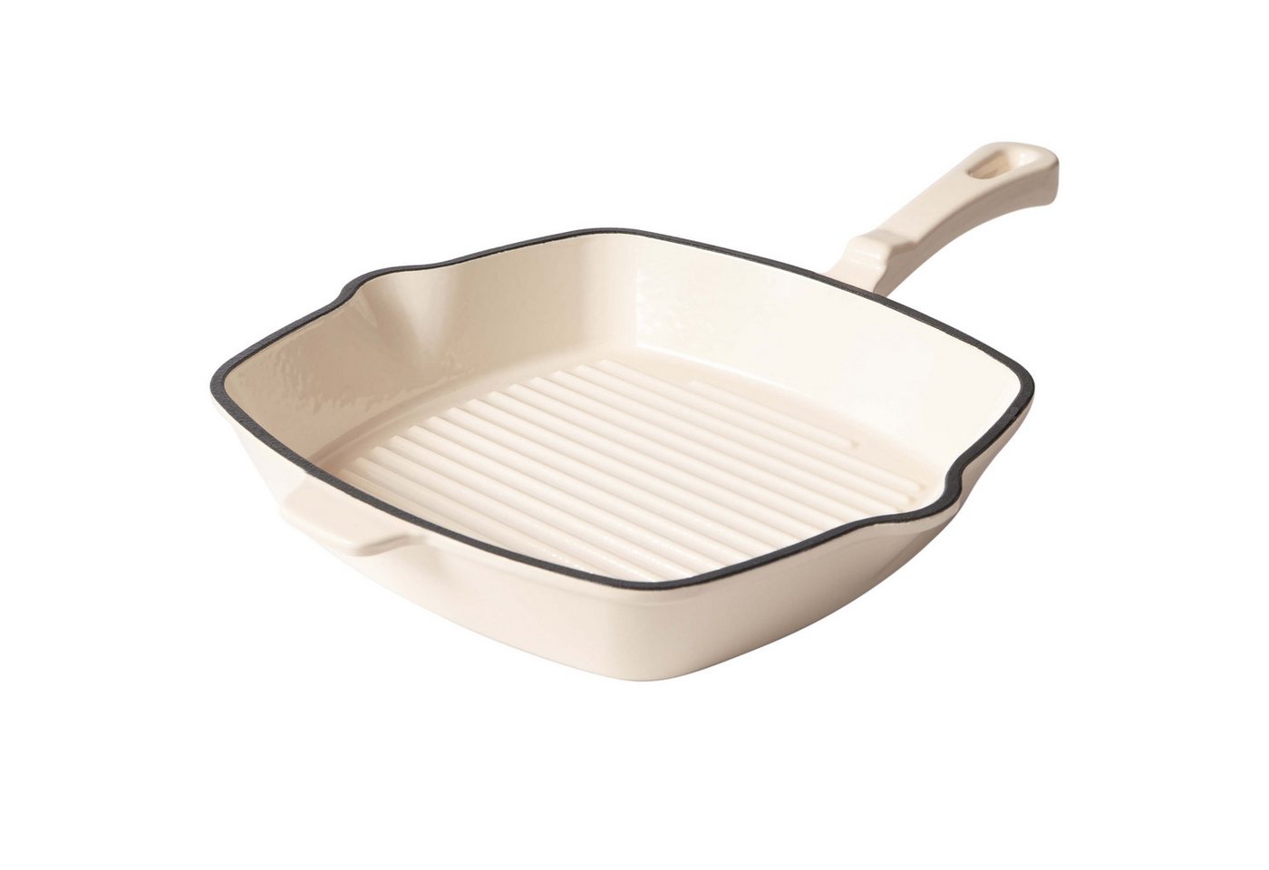RÖMERTOPF Grillpfanne Gusseisen Grillpfanne 24cm Creme, Gusseisen (Set, Set), Alle Herdarten inkl. Induktion, bis 250 °C Bild 4