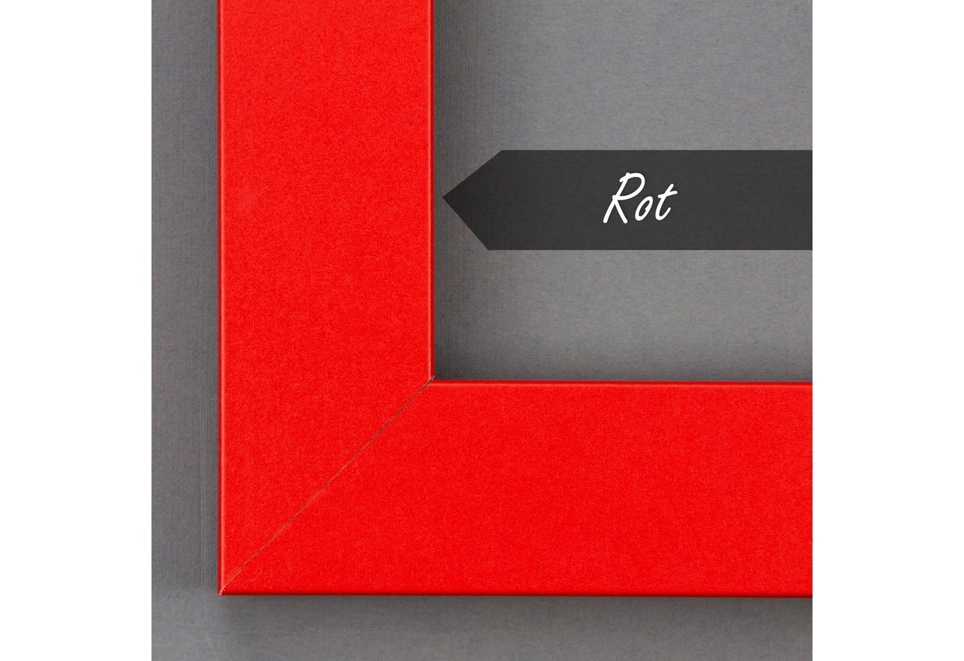 Einzelrahmen Bilderrahmen Bern, (1 Stück), 60x90 cm, Rot, MDF Bild 3