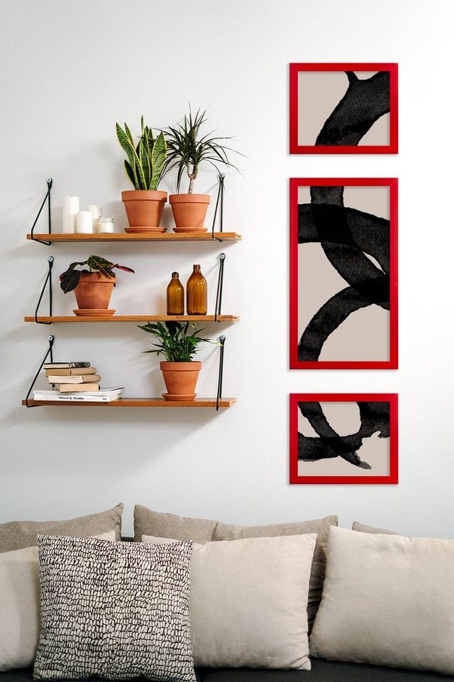 Einzelrahmen Bilderrahmen Bern, (1 Stück), 60x90 cm, Rot, MDF Bild 4