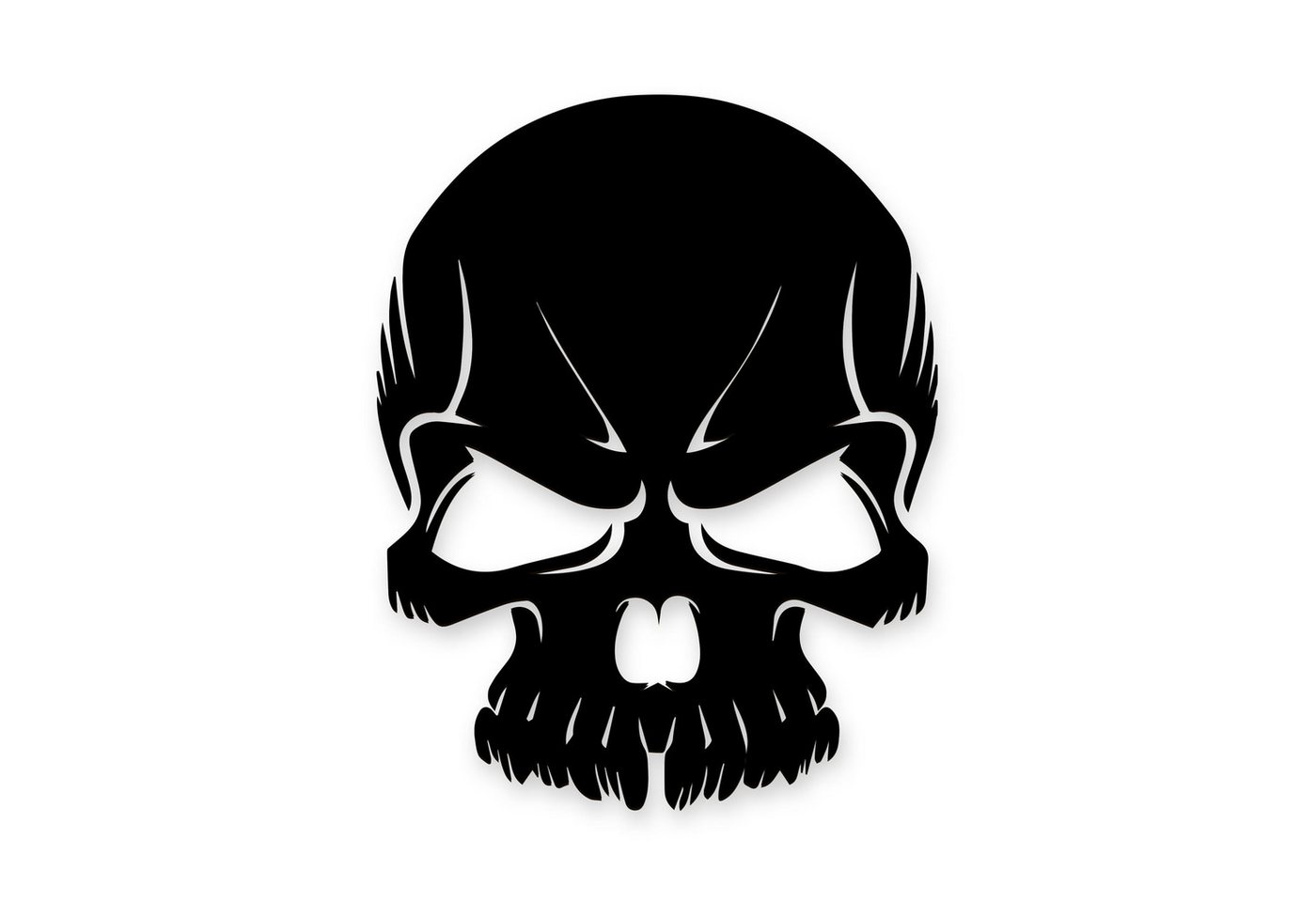 Namofactur LED Wandleuchte LED Totenkopf Wanddeko Wand Dekoration aus MDF Holz I Deko, Warmweiß, Warmweiß Bild 2
