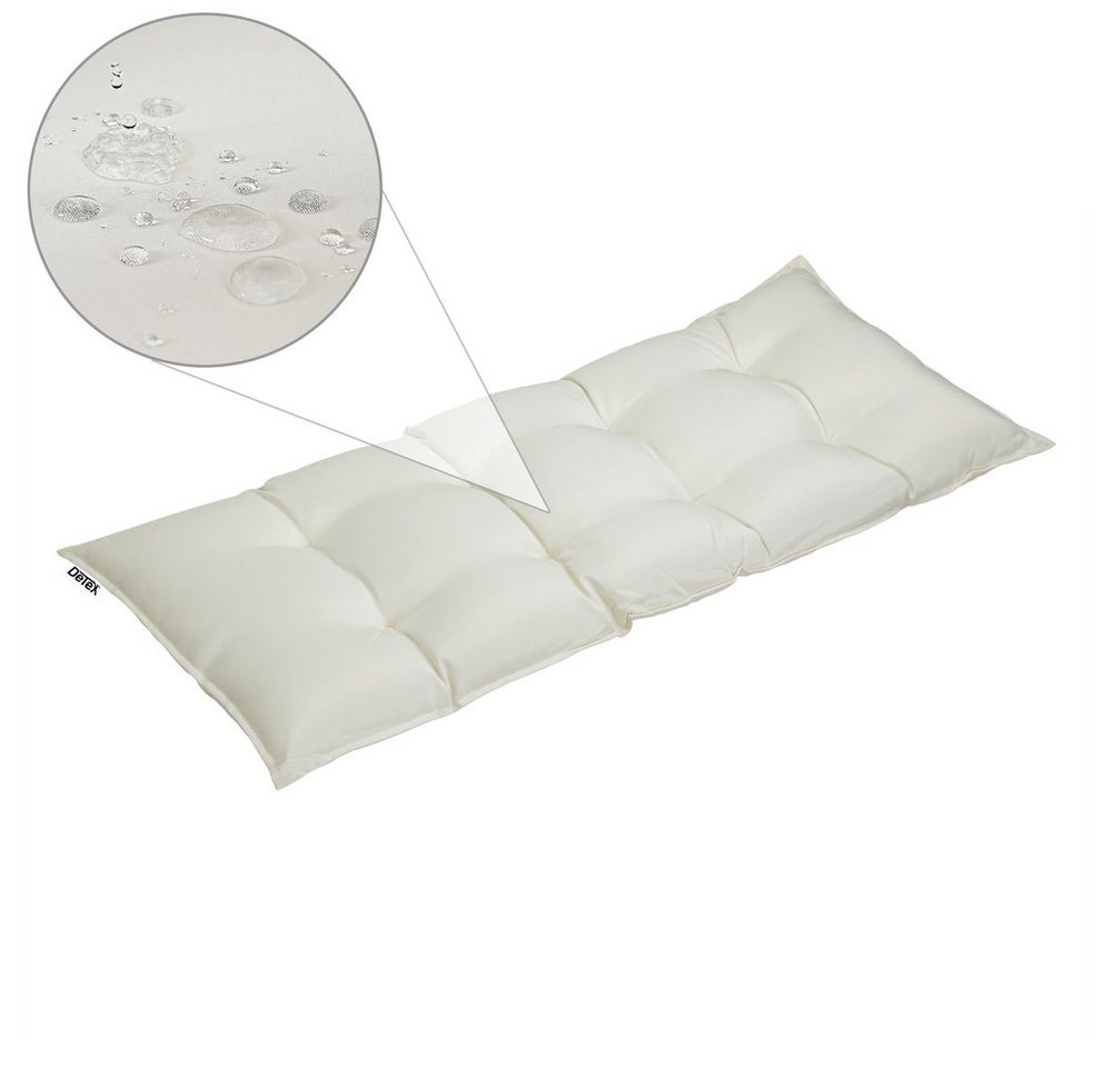 Detex Bankauflage, Sitzkissen Creme Polyester Visko-Effekt 110x45cm Gartenbank 2-Sitzer Bild 5