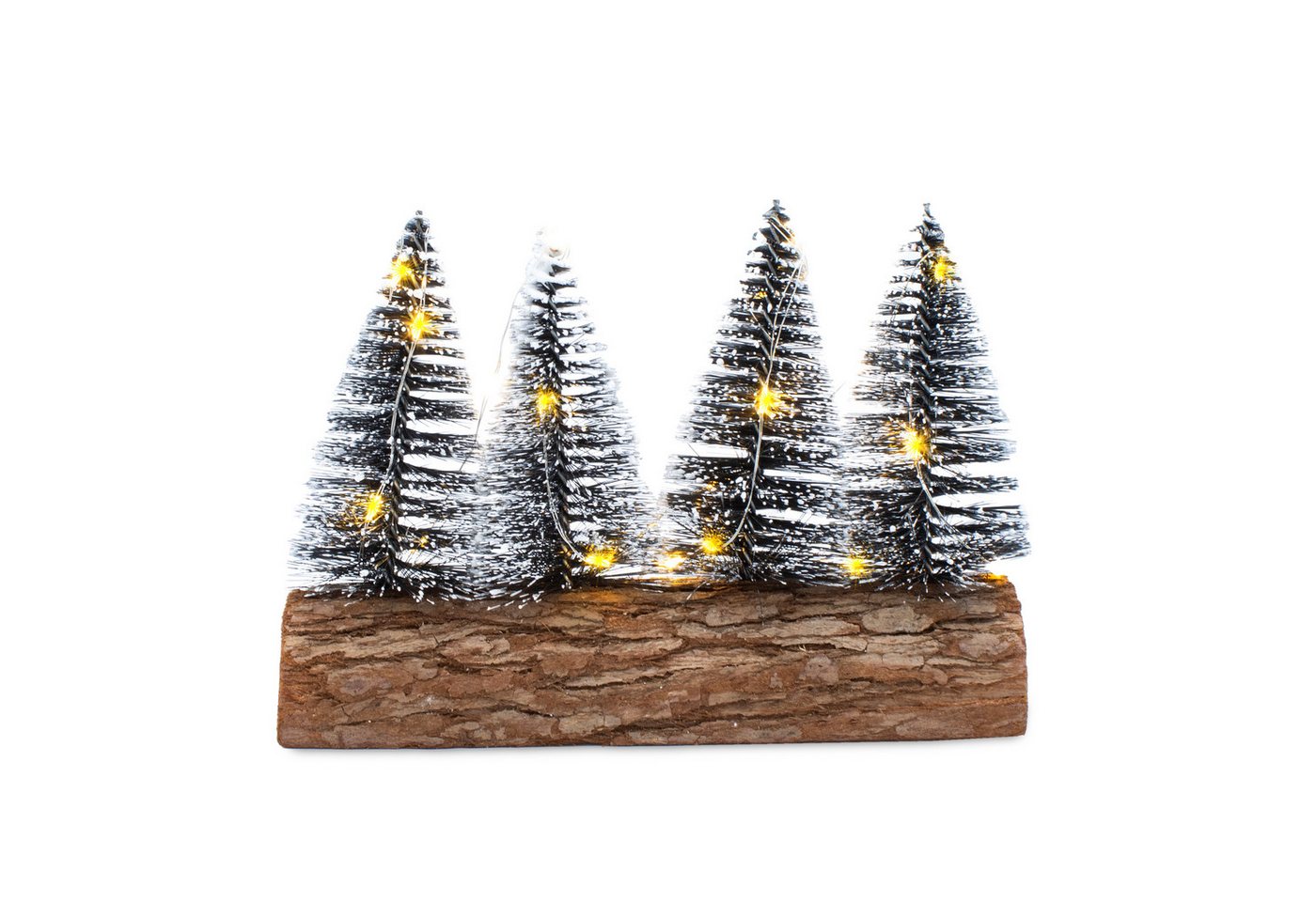 Spetebo LED Dekofigur Tannenbäume mit Baumstammfuß, mit 20 LED, LED fest integriert, warm weiß, zur weihnachtlichen Dekoration Bild 5