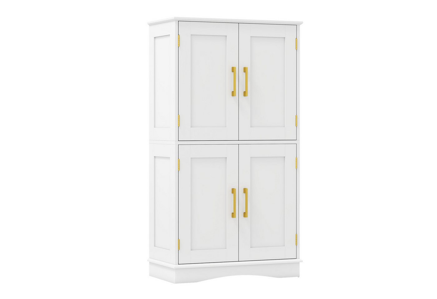 COSTWAY Küchenbuffet Vorratsschrank Küche mit verstellbarem Regal, Holz 110 cm Bild 2