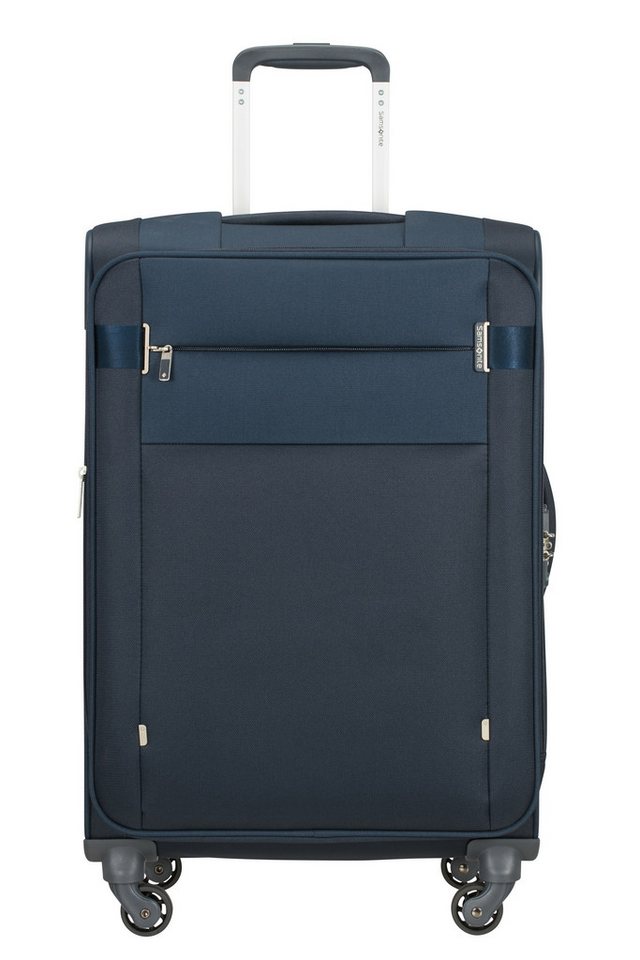 Samsonite Koffer SAMSONITE Citybeat Spinner 66/24 EXP Navy Blue, Mit 4 Rollen Rollen