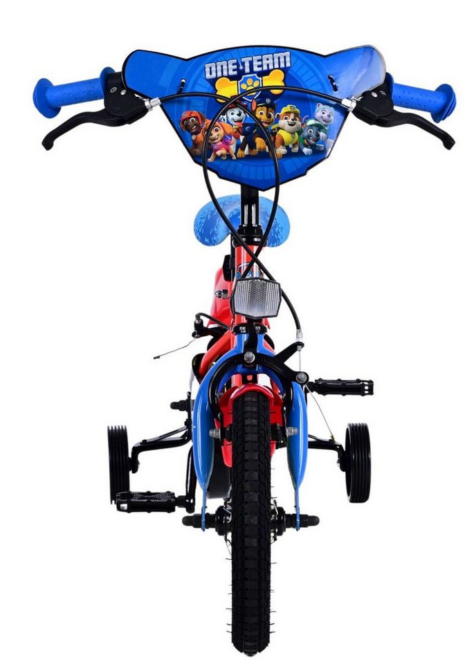 Volare Kinderfahrrad 12 Zoll Kinder Jungen Fahrrad Rad Bike Kinderrad Paw Patrol Rot 21122, 1 Gang, Stützräder