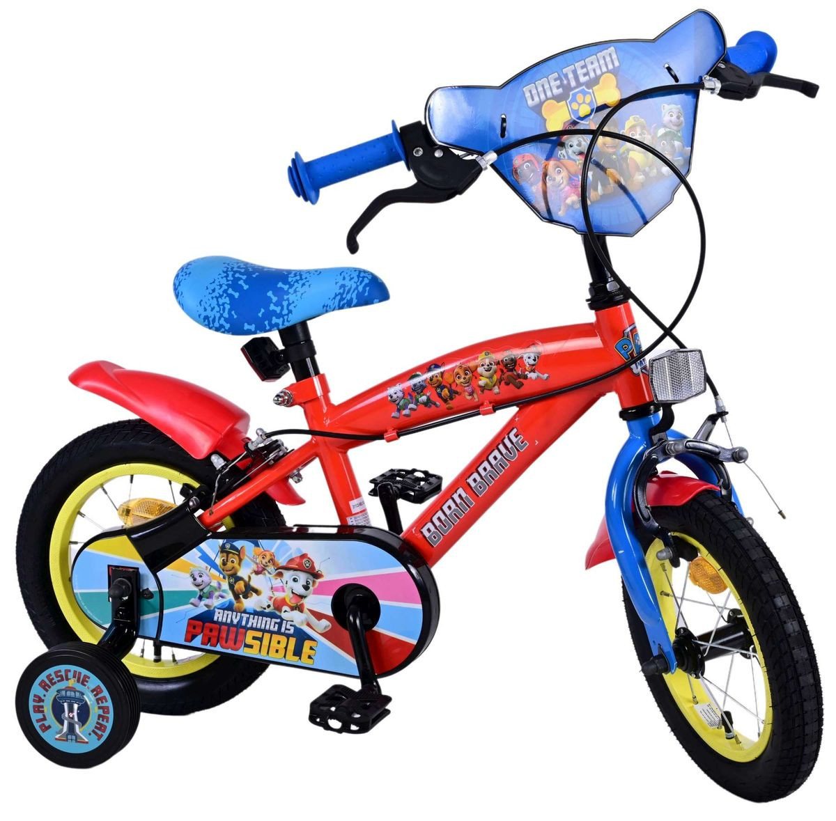 Volare Kinderfahrrad 12 Zoll Kinder Jungen Fahrrad Rad Bike Kinderrad Paw Patrol Rot 21122, 1 Gang, Stützräder Bild 2